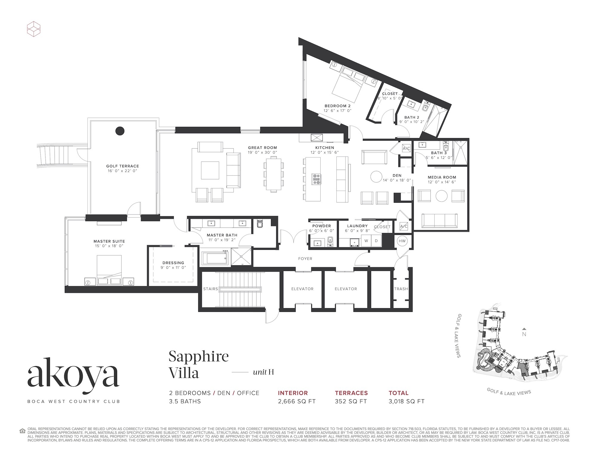 Floor Plan for Akoya Floorplans, Sapphire Villa