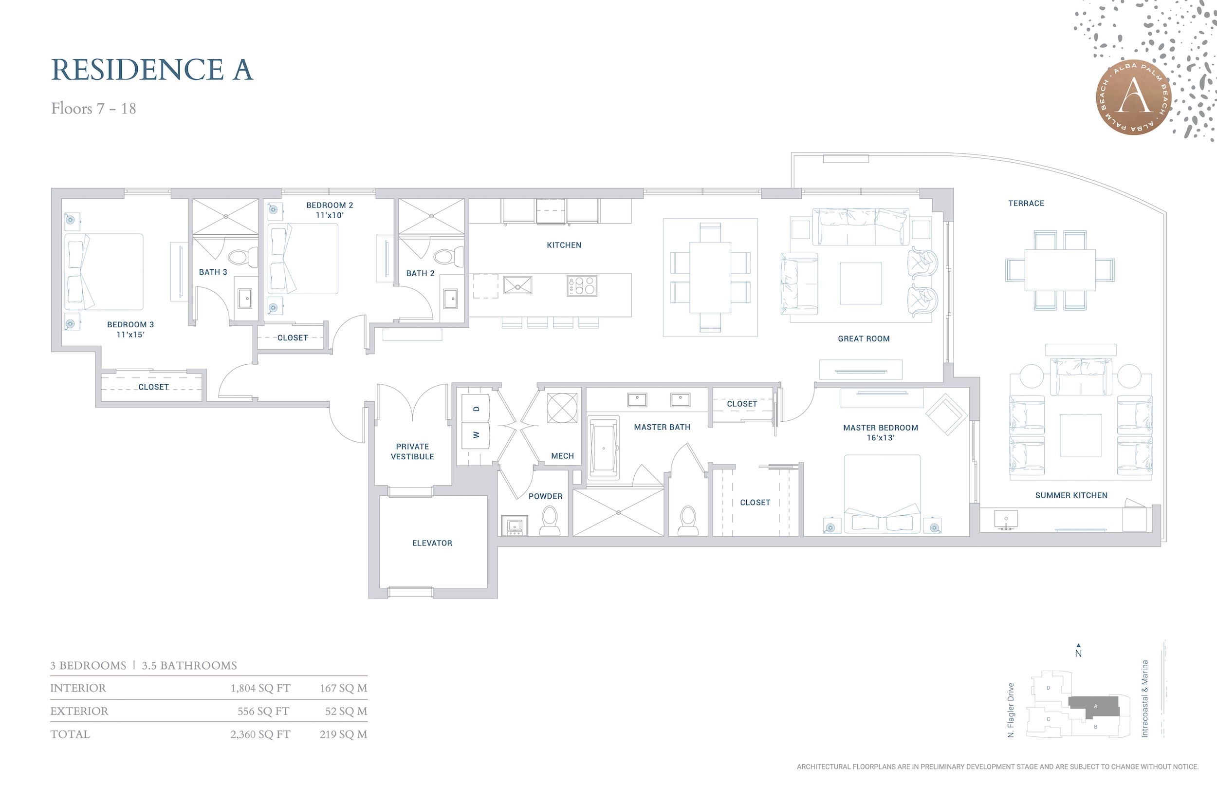 Floor Plan for Alba Floorplans, Residence A