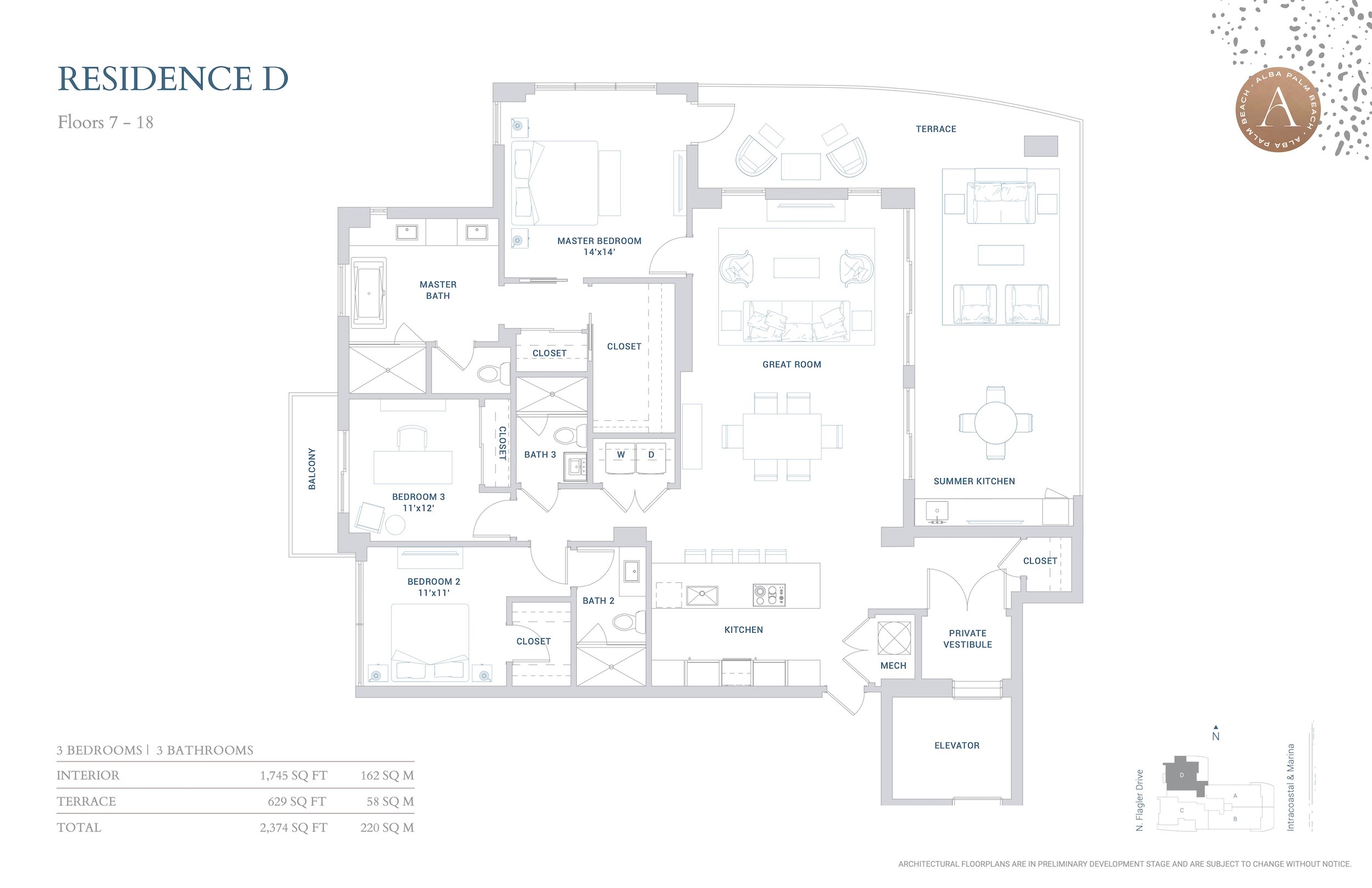 Floor Plan for Alba Floorplans, Residence D