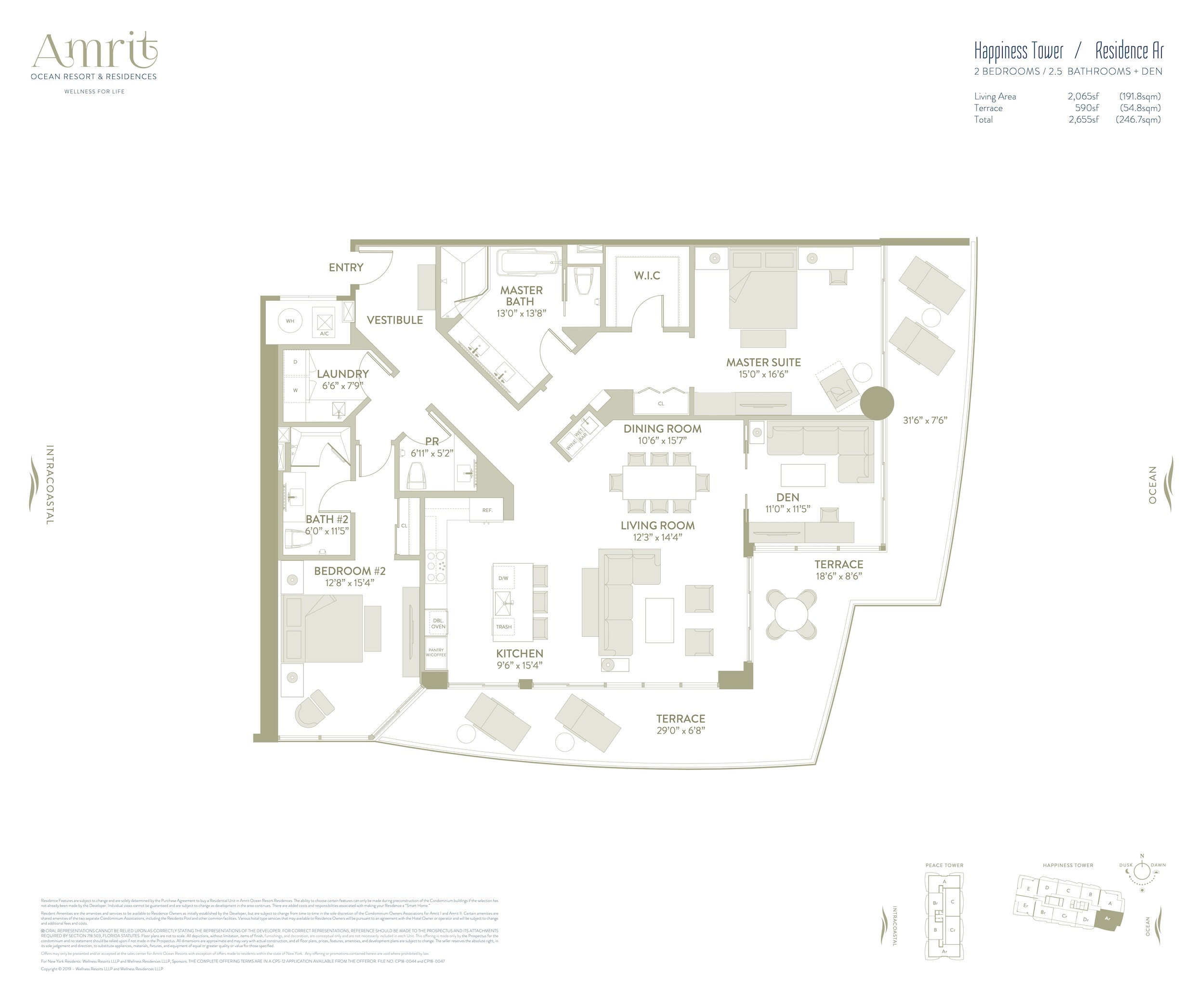 Floor Plan for Amrit Floorplans, Happiness Tower Residence Ar