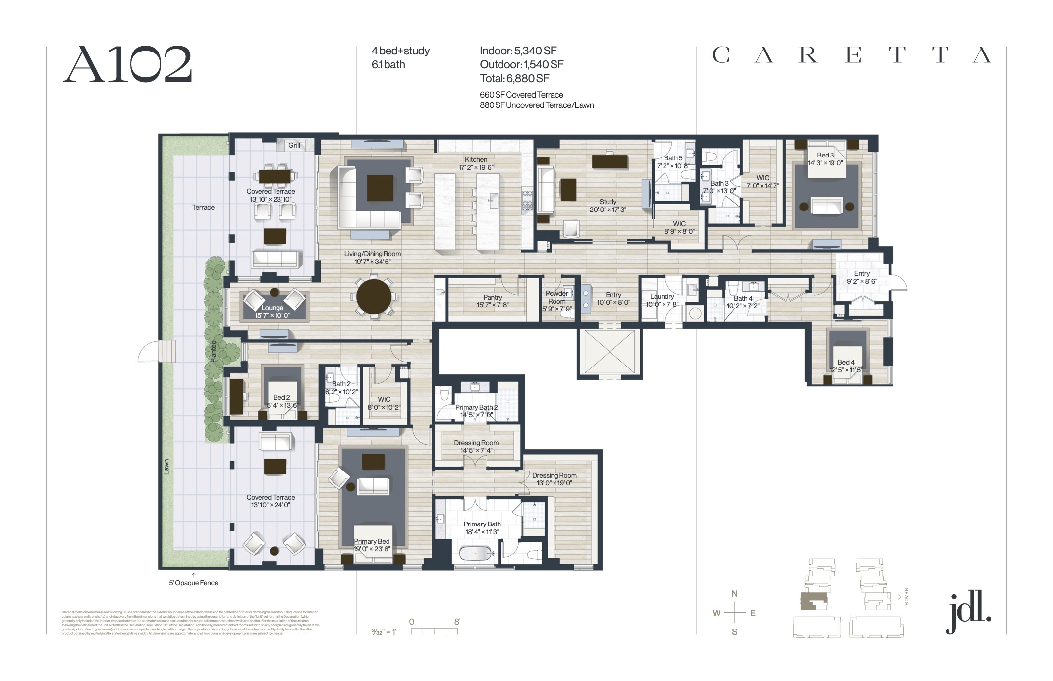 Floor Plan for Caretta Juno Beach Floorplans , A102