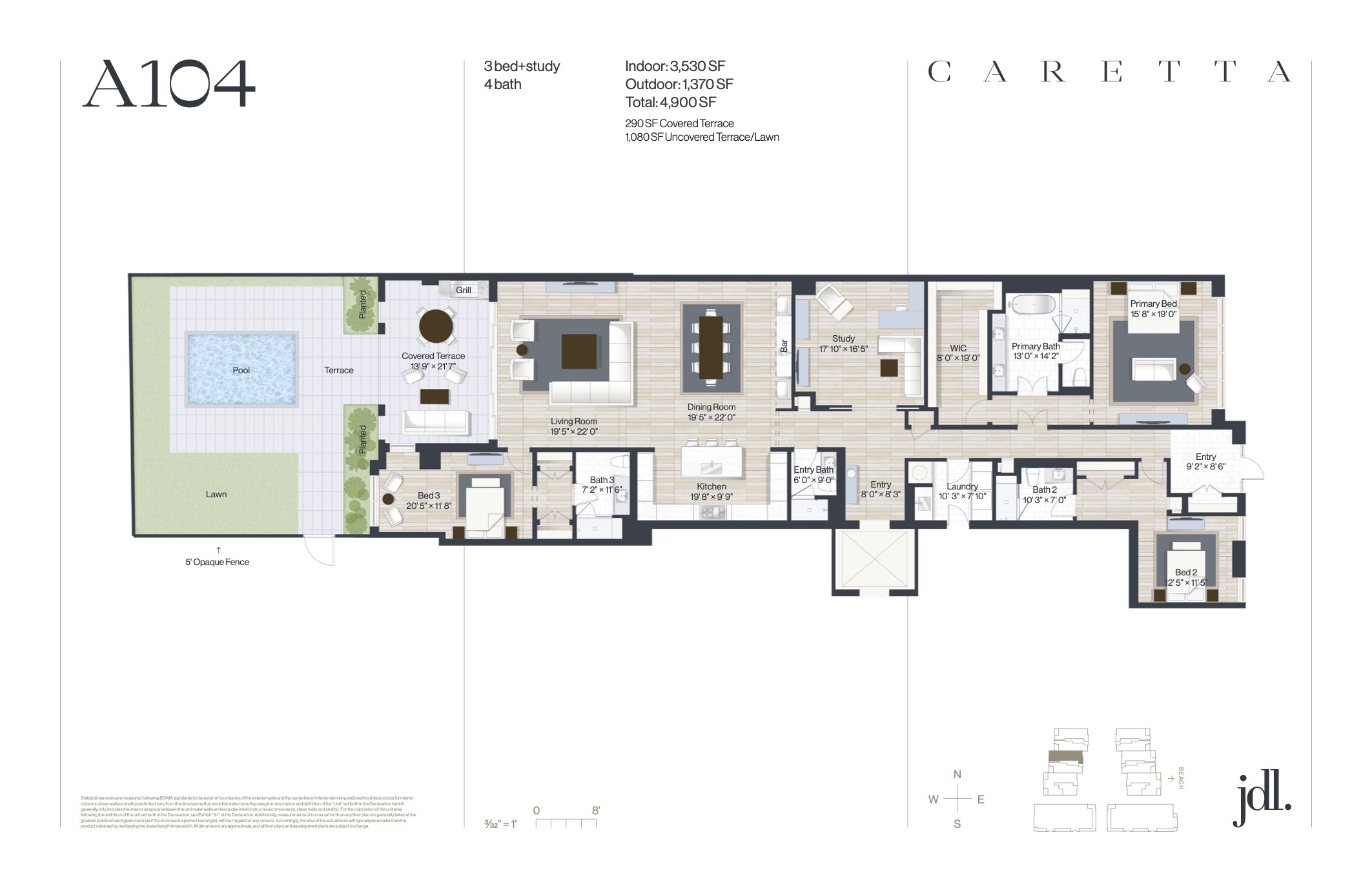 Floor Plan for Caretta Juno Beach Floorplans , A104
