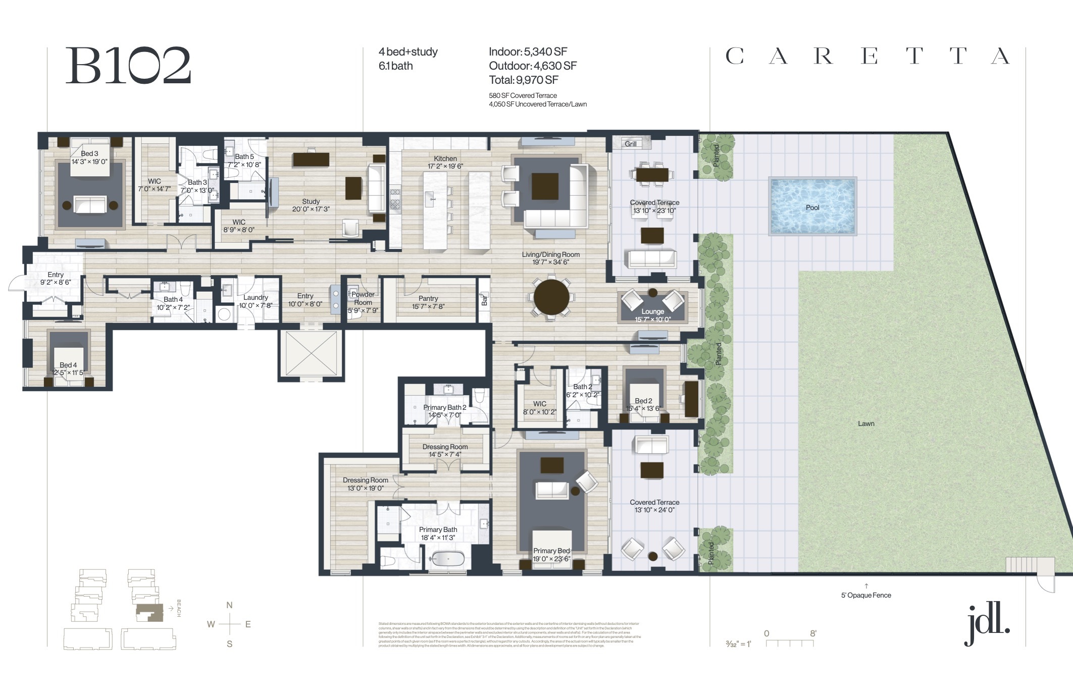 Floor Plan for Caretta Juno Beach Floorplans , B102