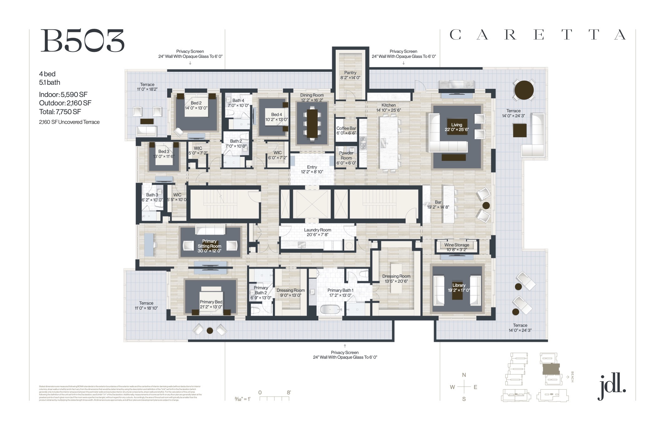 Floor Plan for Caretta Juno Beach Floorplans , B503