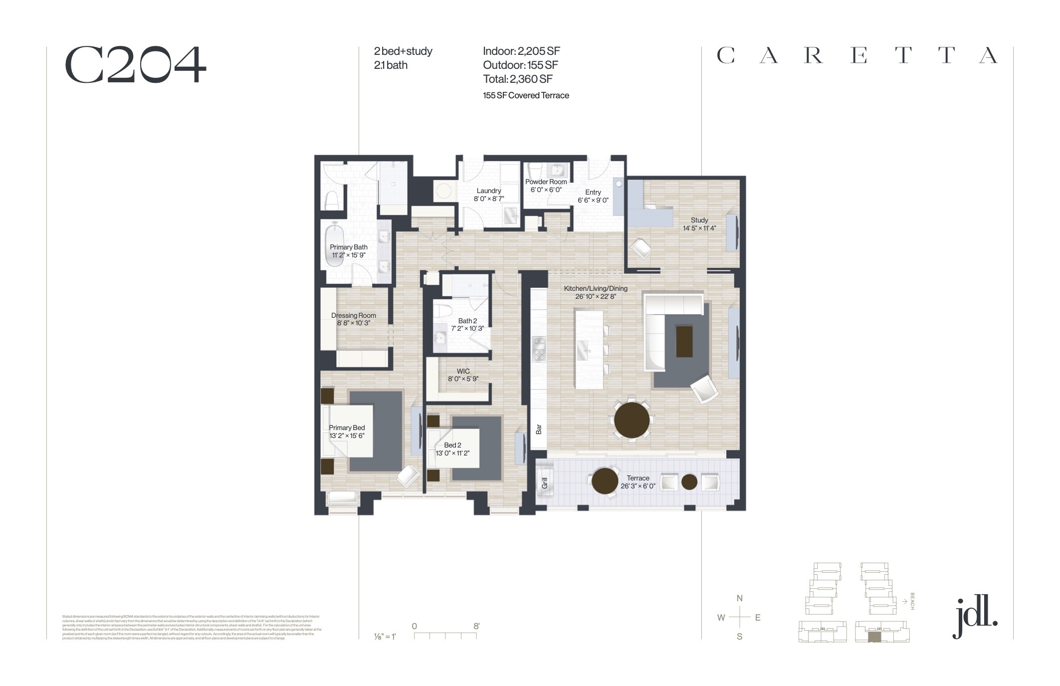 Floor Plan for Caretta Juno Beach Floorplans , C204