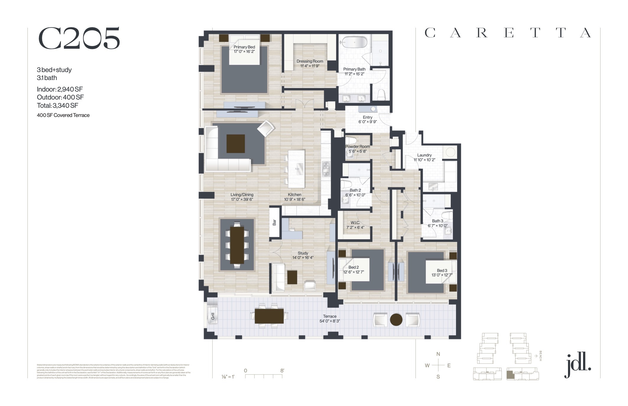 Floor Plan for Caretta Juno Beach Floorplans , C205