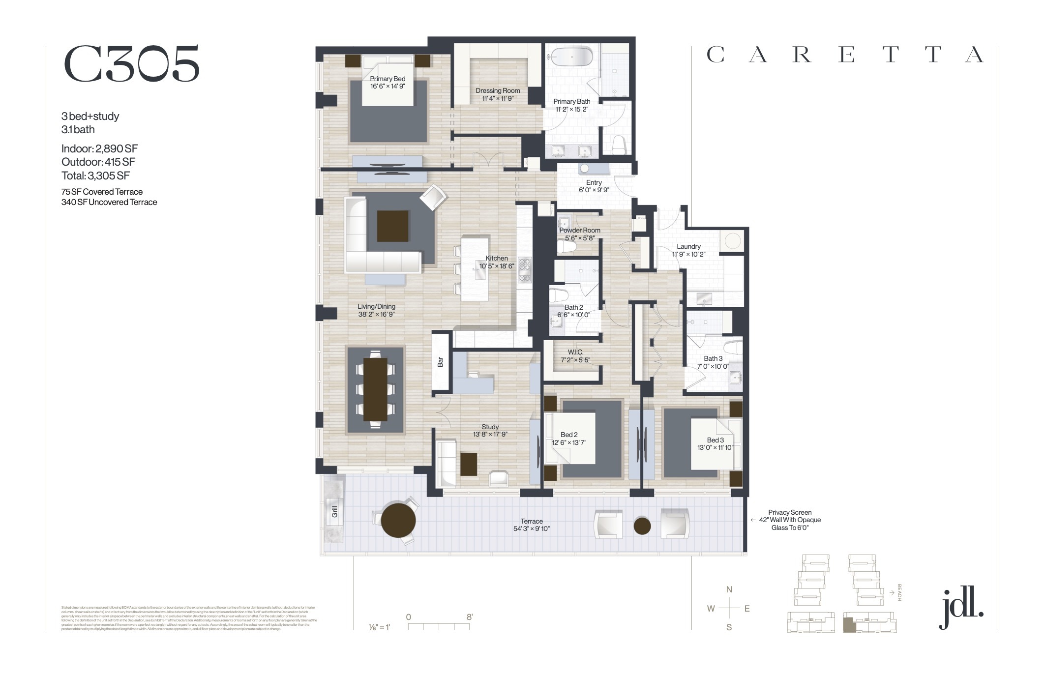 Floor Plan for Caretta Juno Beach Floorplans , C305