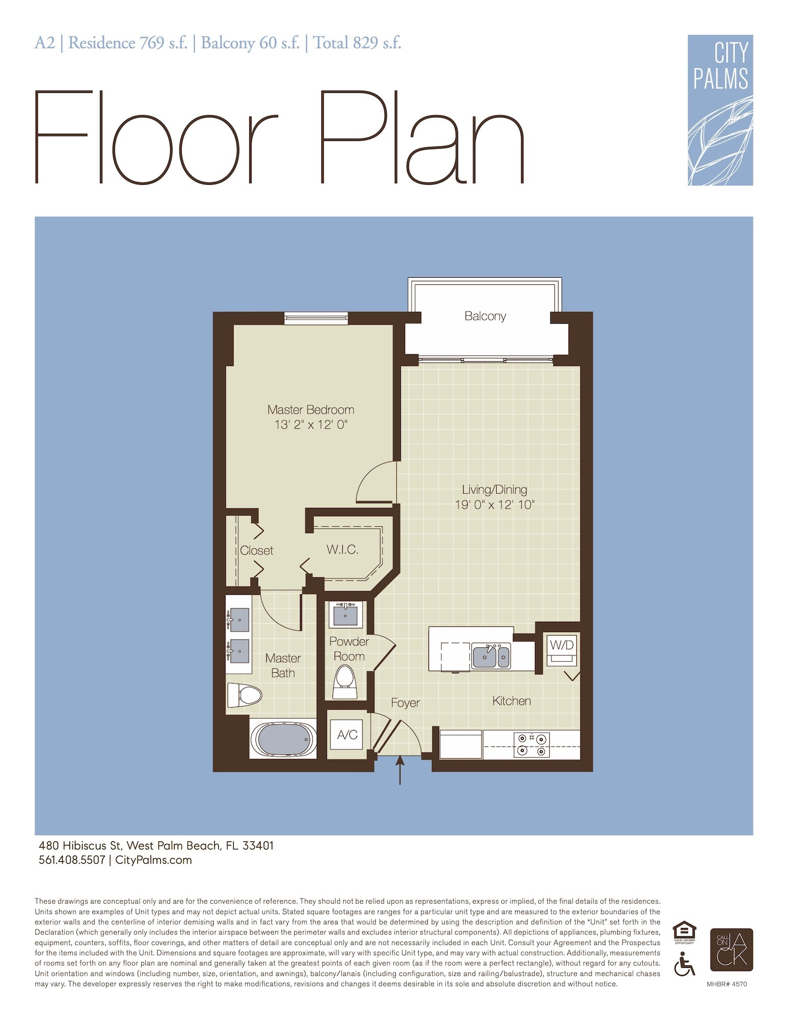Floor Plan for City Palms Floorplans, A2