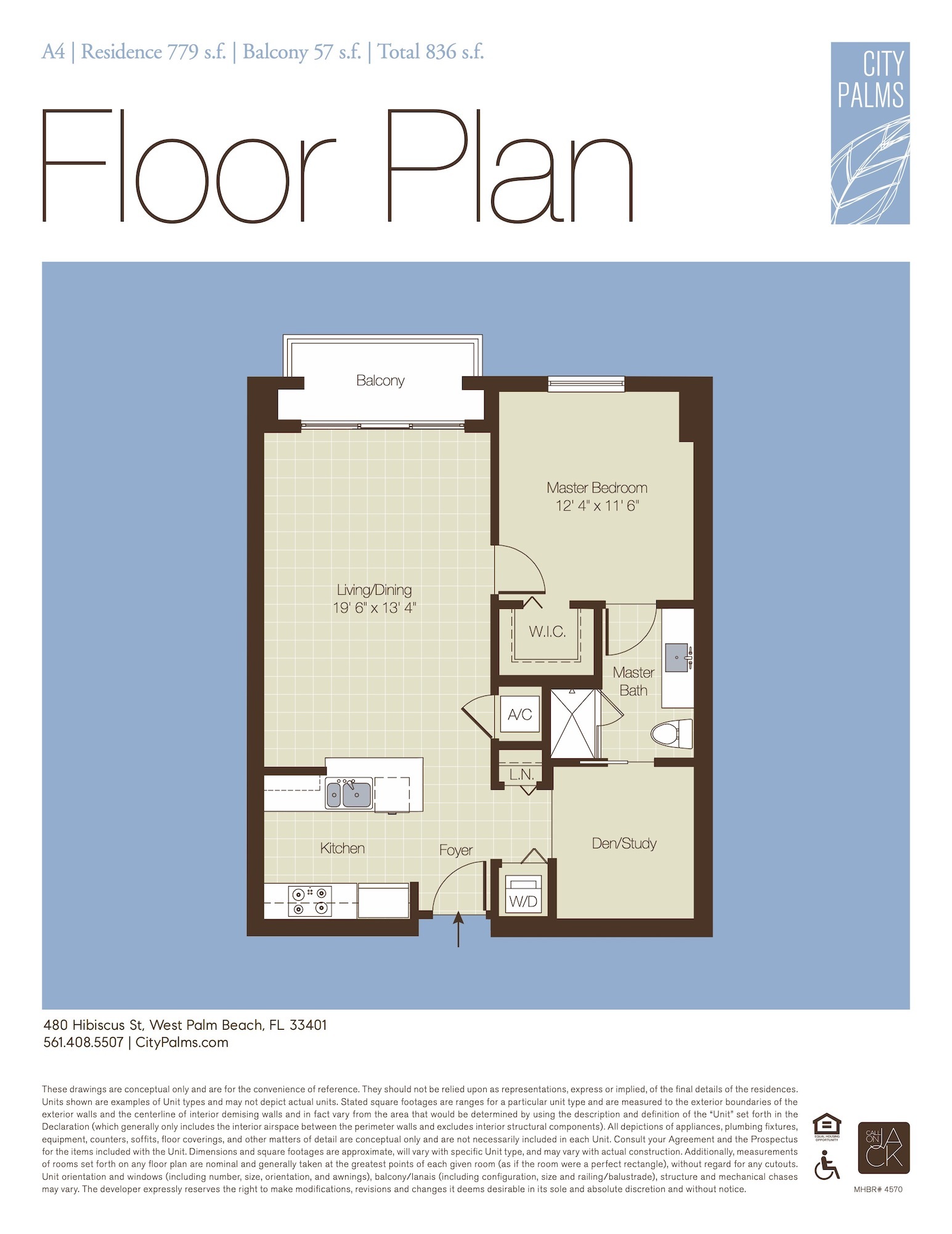 Floor Plan for City Palms Floorplans, A4