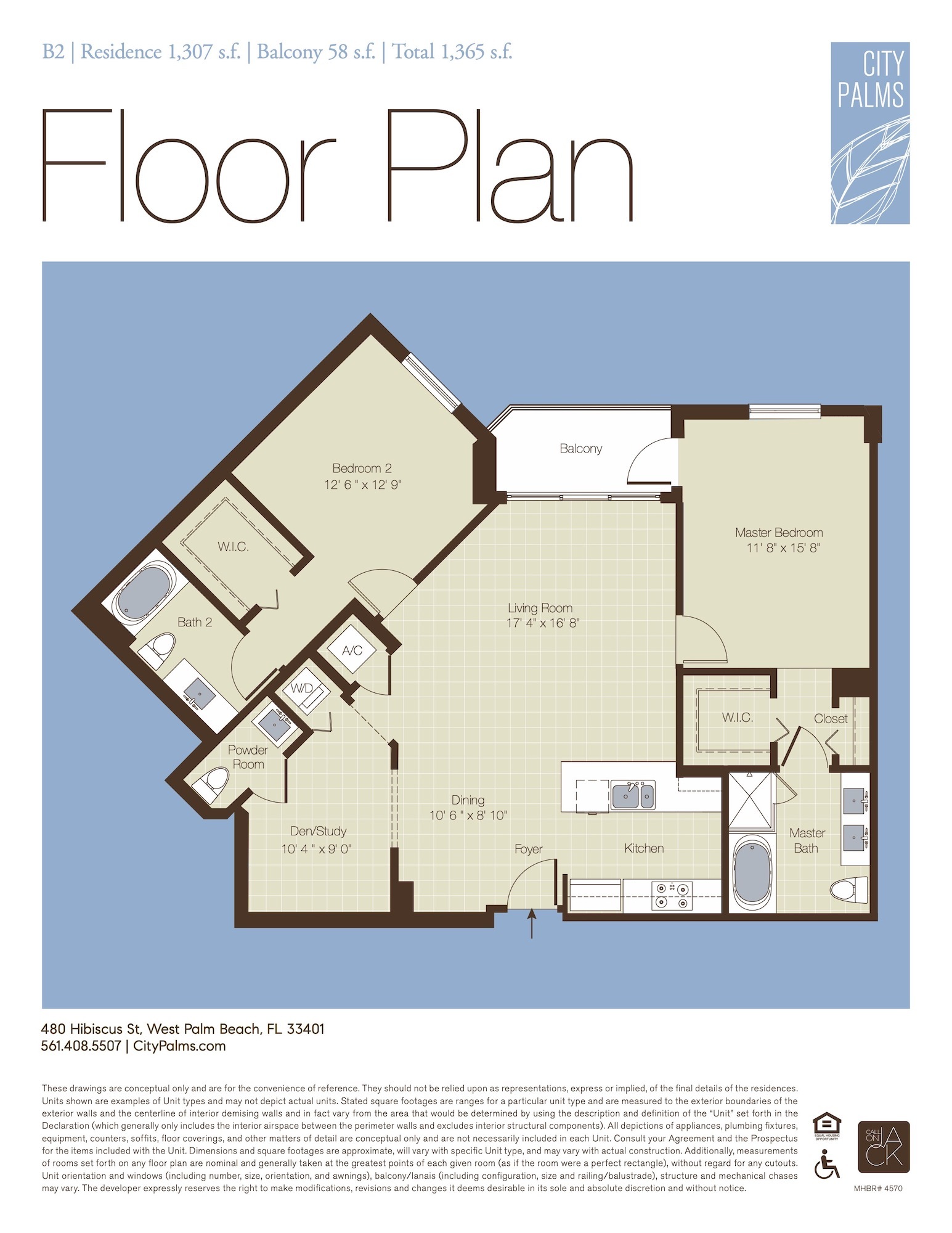 Floor Plan for City Palms Floorplans, B2