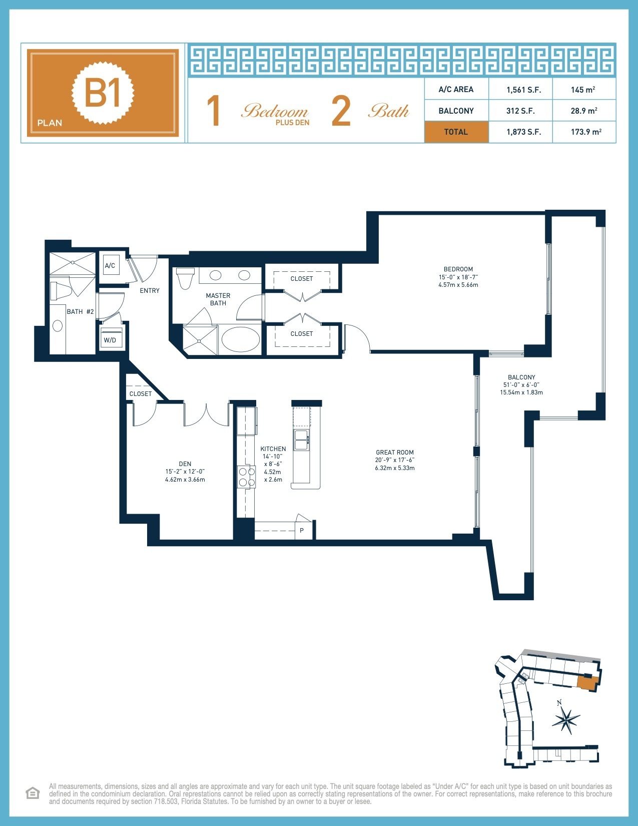 Floor Plan for South Tower Floorplans, B1