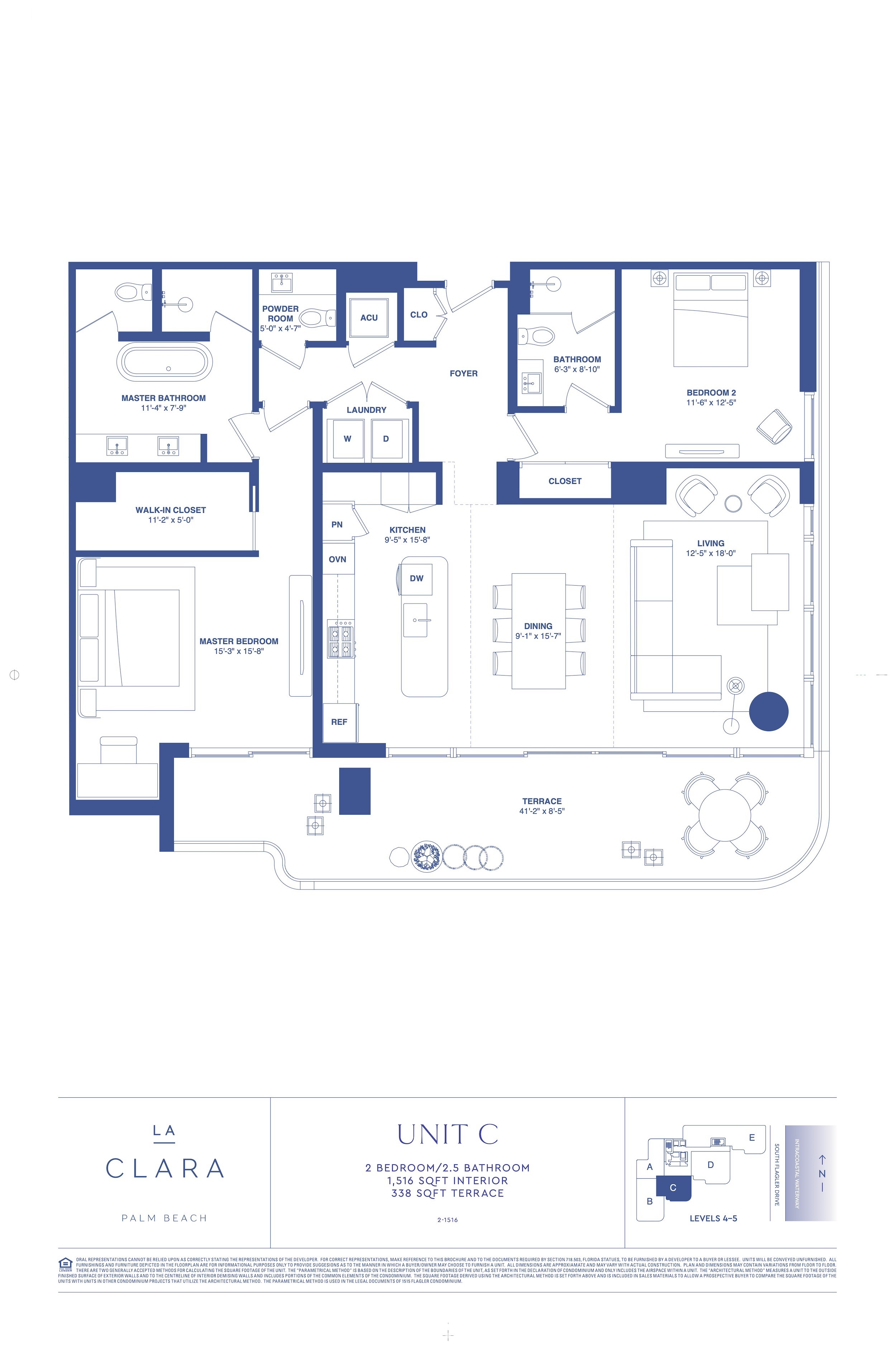 Floor Plan for La Clara Floorplans, Unit c