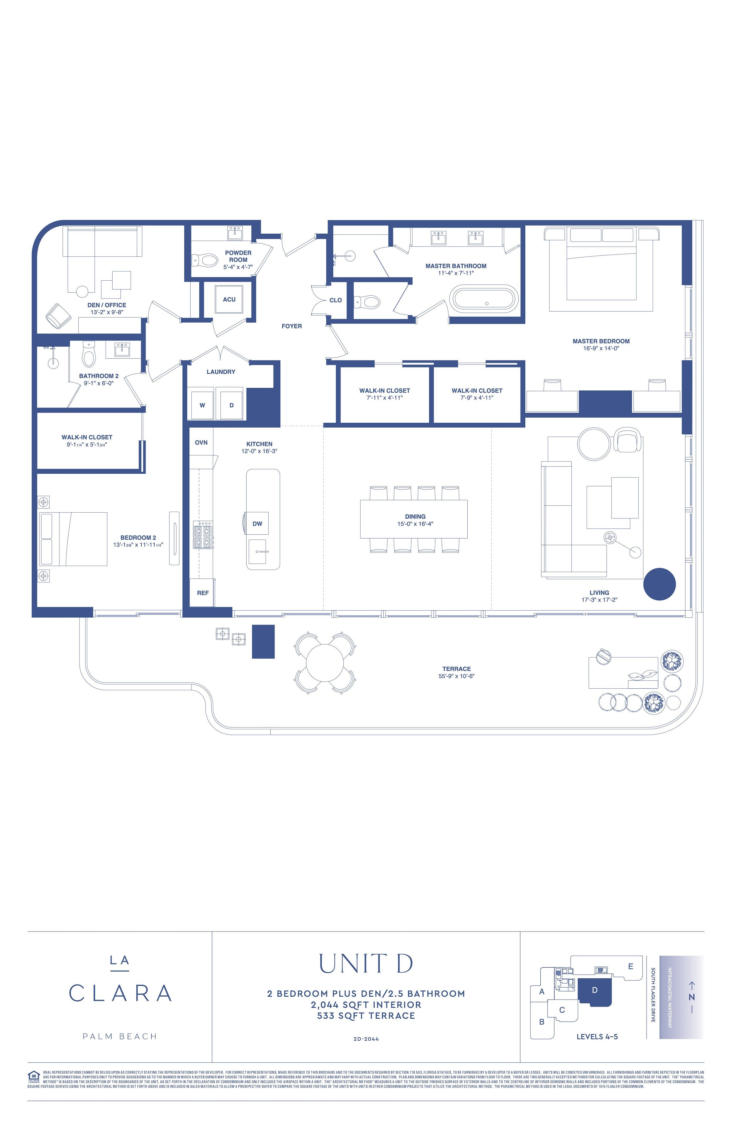 Floor Plan for La Clara Floorplans, Unit D