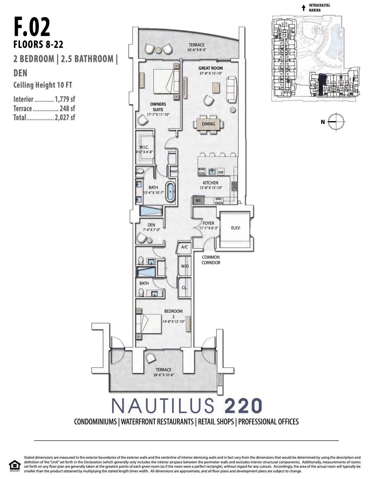 Floor Plan for Nautilus 220 Floorplans, F.02
