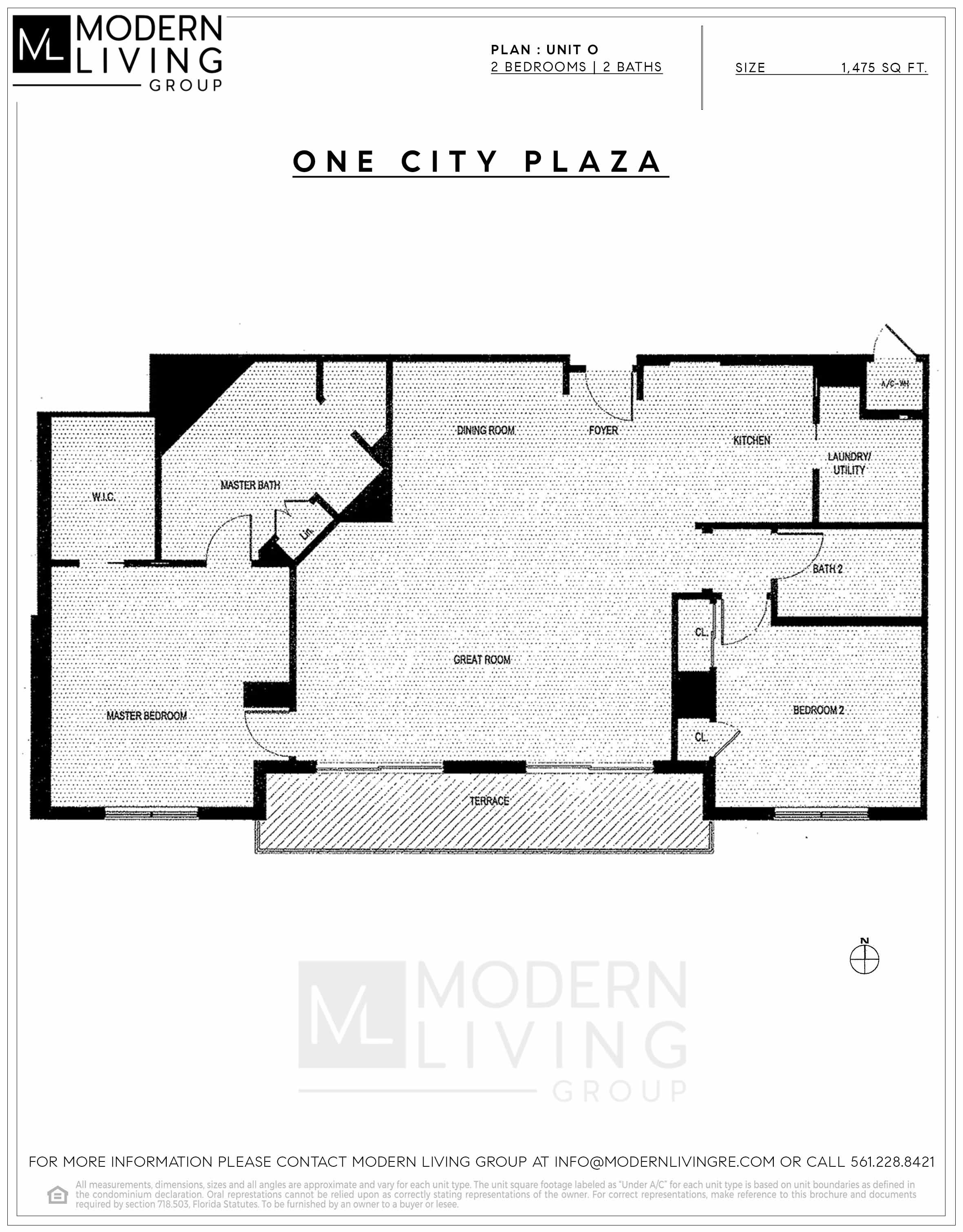 Floor Plan for One City Plaza Floorplans, Unit O