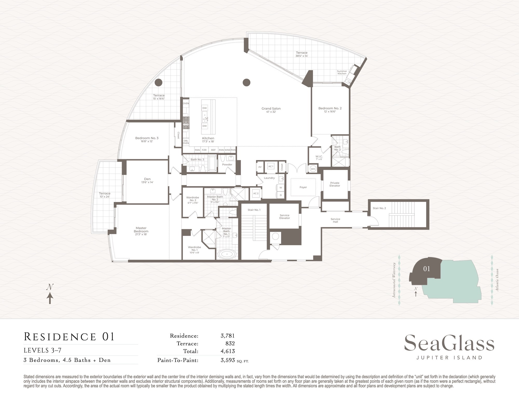Floor Plan for Seaglass Floorplans, Residence 01