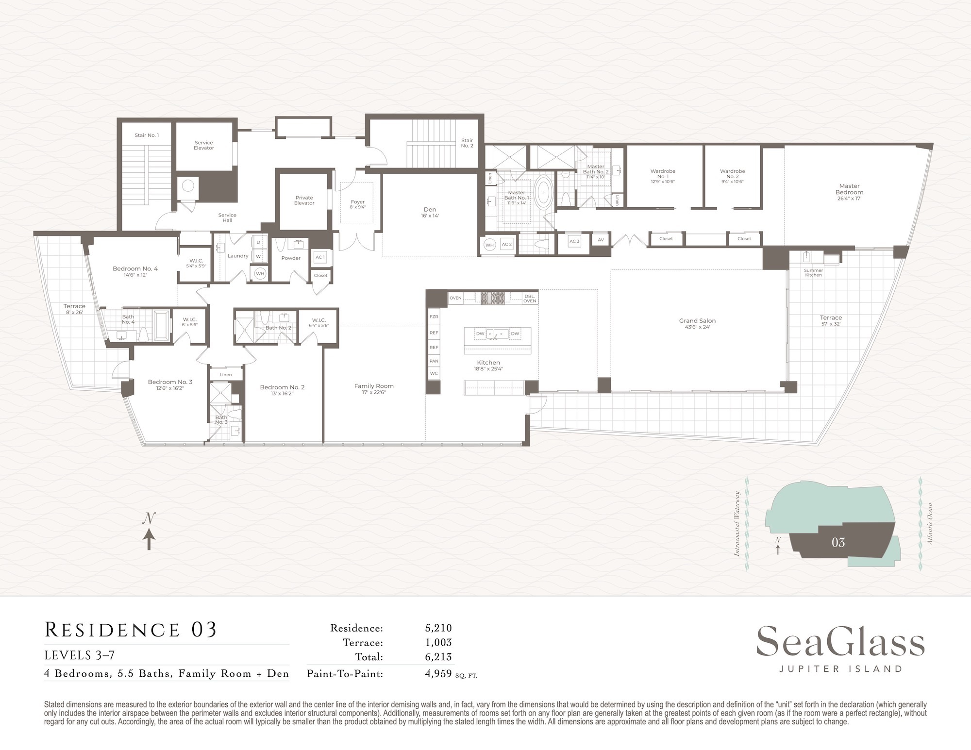 Floor Plan for Seaglass Floorplans, Residence 03