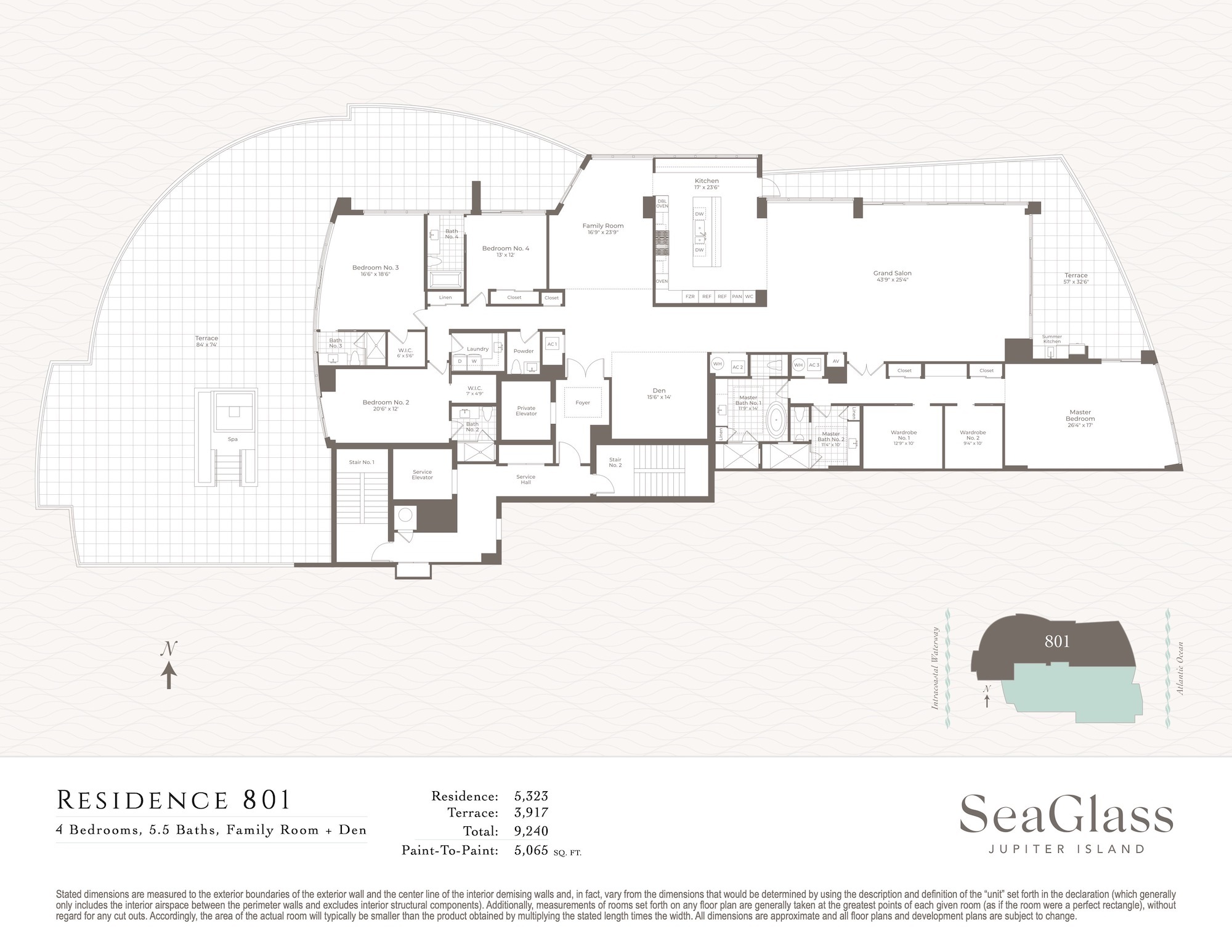 Floor Plan for Seaglass Floorplans, Residence 801