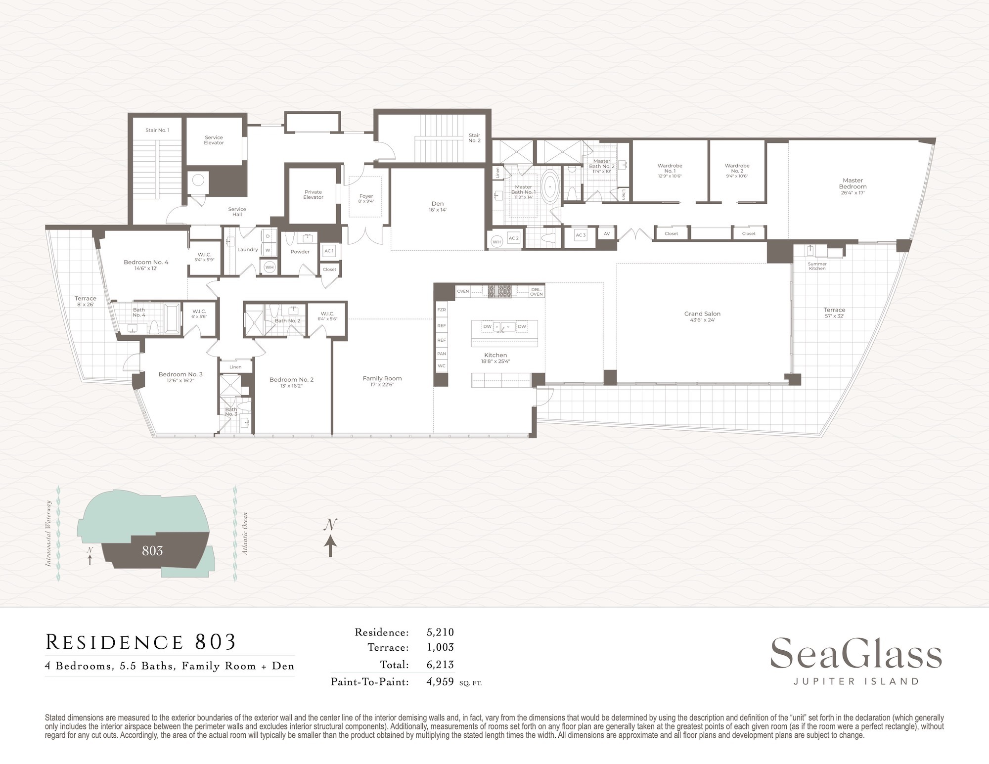 Floor Plan for Seaglass Floorplans, Residence 803