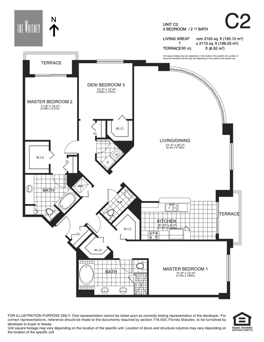 Floor Plan for The Whitney Floorplans, Unit C2