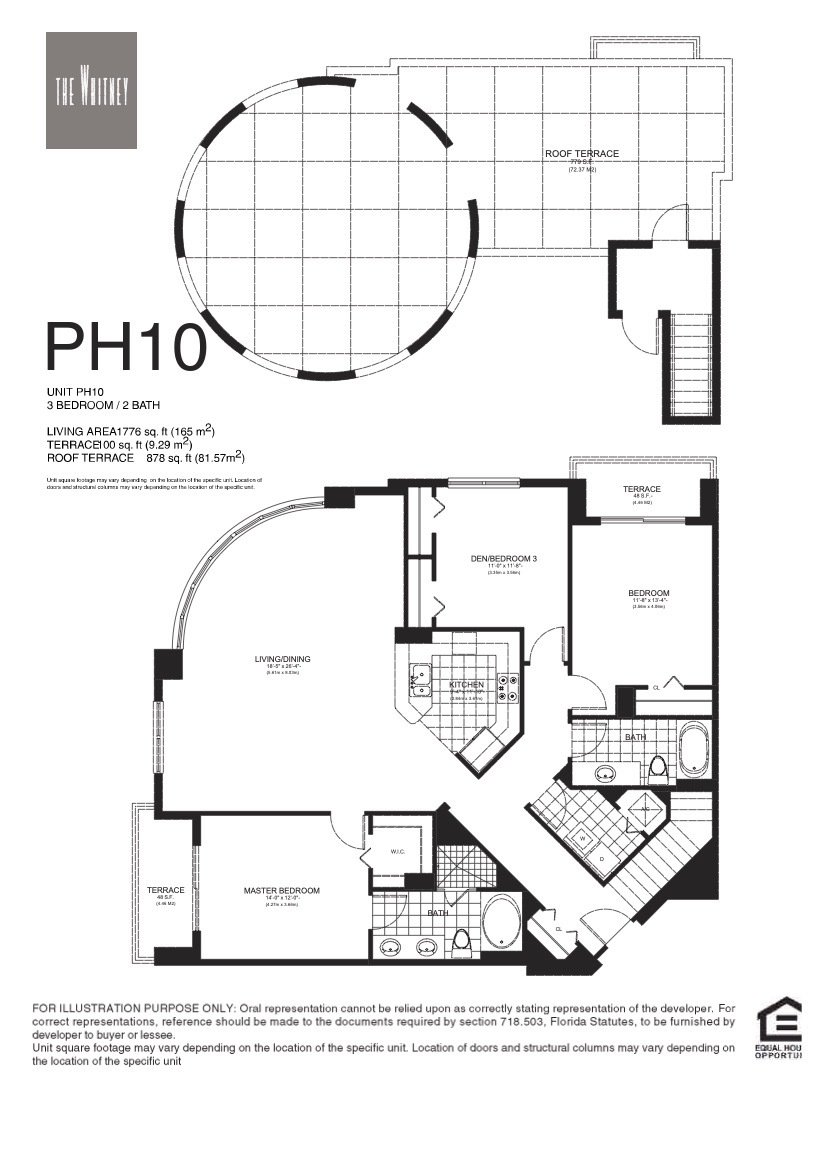 Floor Plan for The Whitney Floorplans, PH10