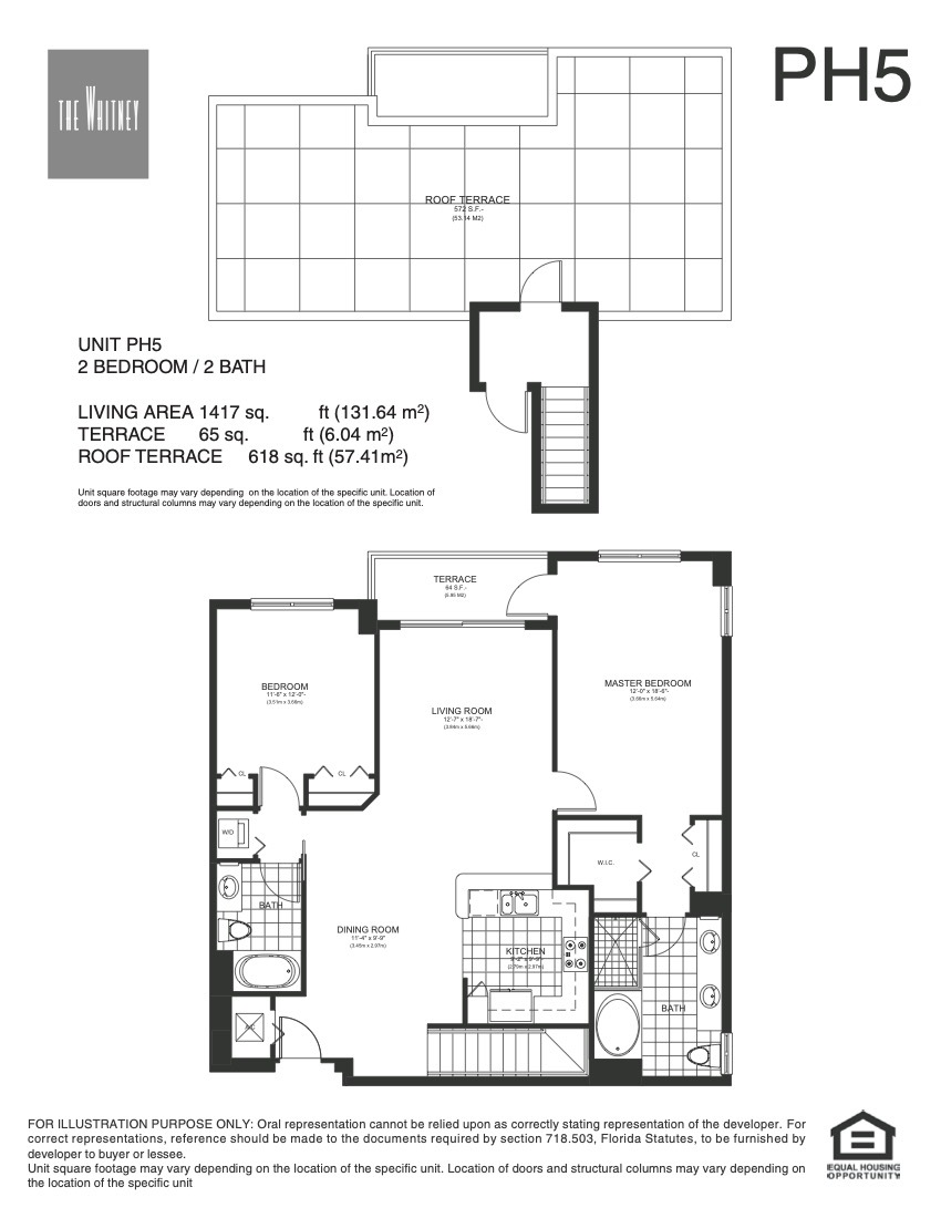 Floor Plan for The Whitney Floorplans, PH5