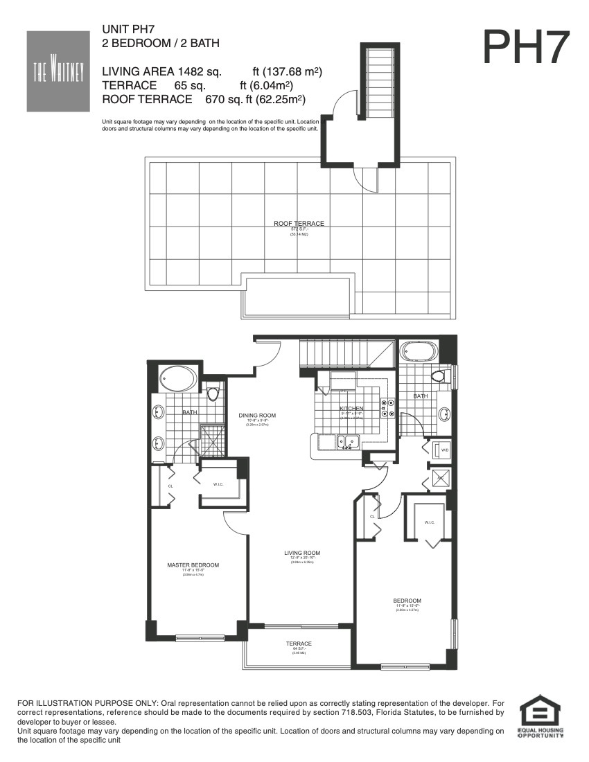 Floor Plan for The Whitney Floorplans, PH7