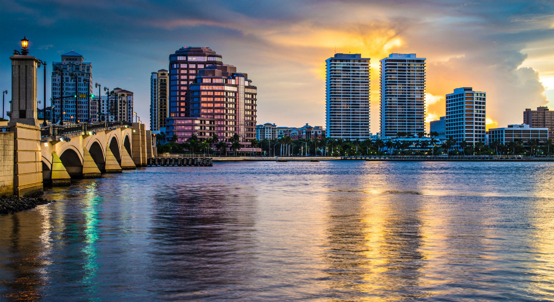 Downtown West Palm Beach Condos along water